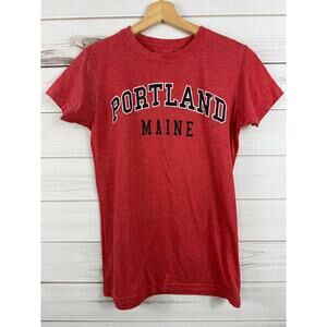 PORTLAND MAINE T-shirt Short Sleeve Tourist Tee Basic Tee Womens‎ Size Medium